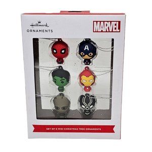 Hallmark Marvel Set of 6 Mini Christmas Tree Ornaments